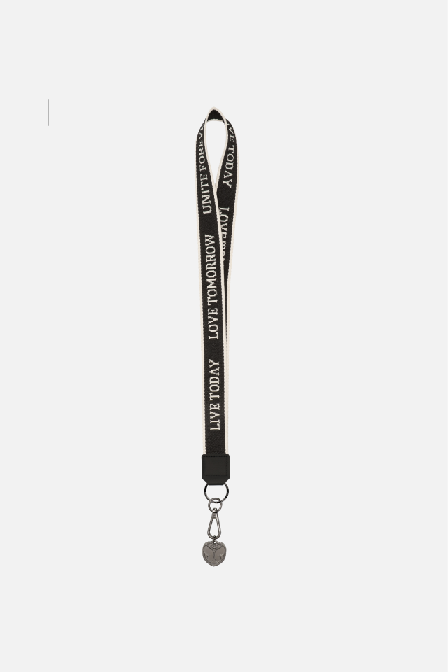 LANYARD SLOGAN BLACK WHITE