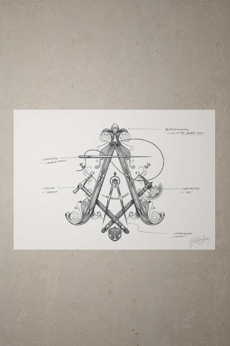 CONCEPT ART ADSCENDO LOGO THE 5 GUILDS