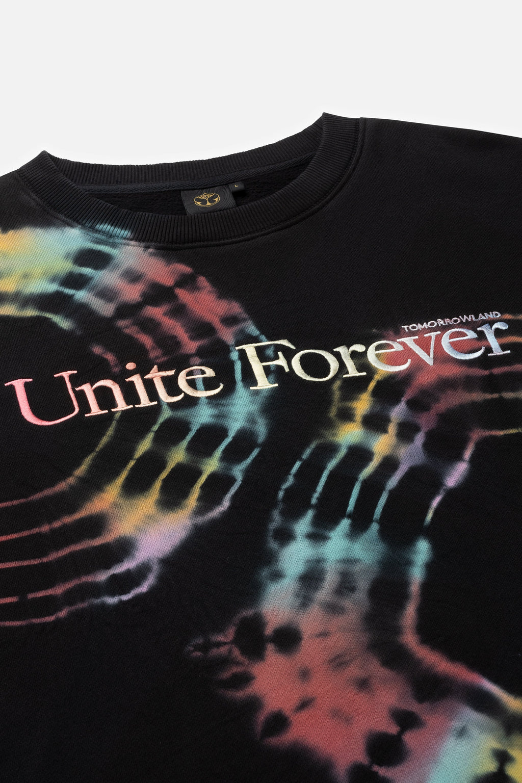 FLOWER SLOGAN TIE DYE SWEATSHIRT MEN MULTI