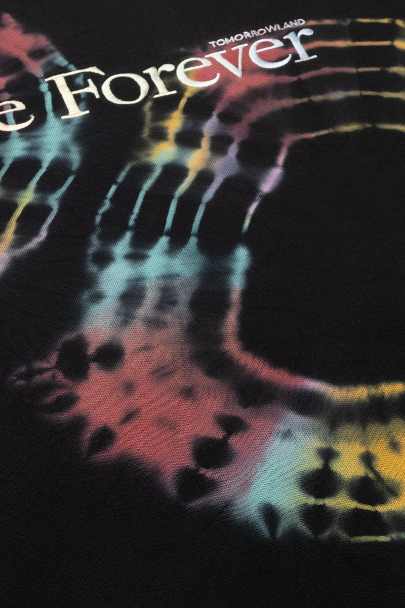 FLOWER SLOGAN TIE DYE SWEATSHIRT MEN MULTI