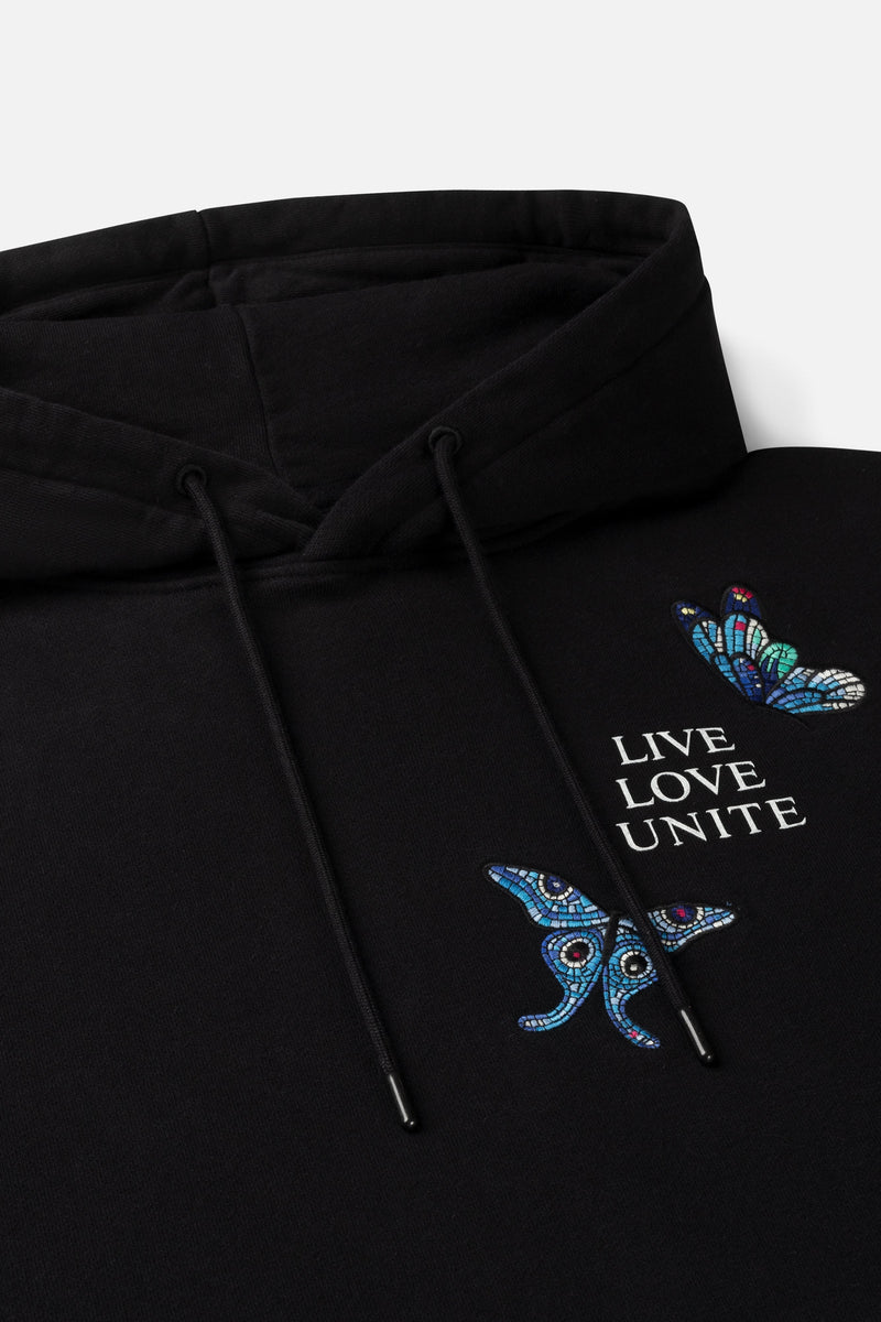 STAIRWAY BUTTERFLY HOODIE MEN BLACK