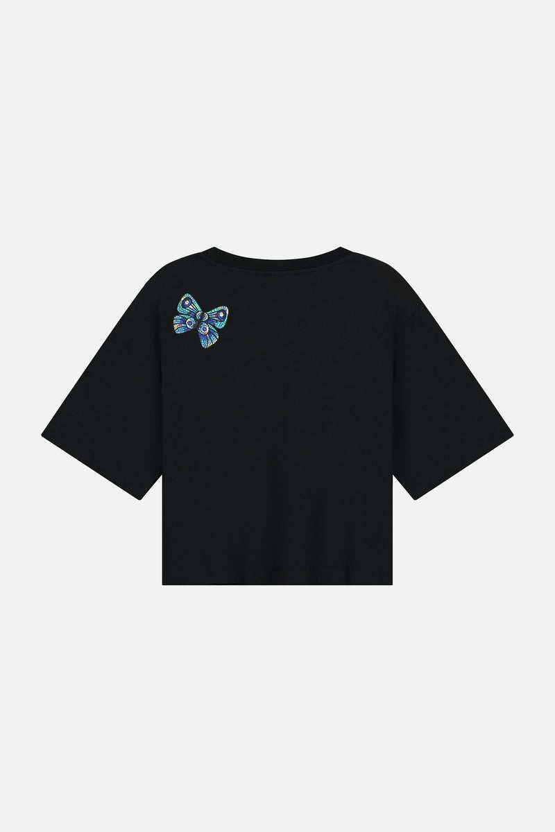 STAIRWAY BUTTERFLY TSHIRT WOMEN BLACK