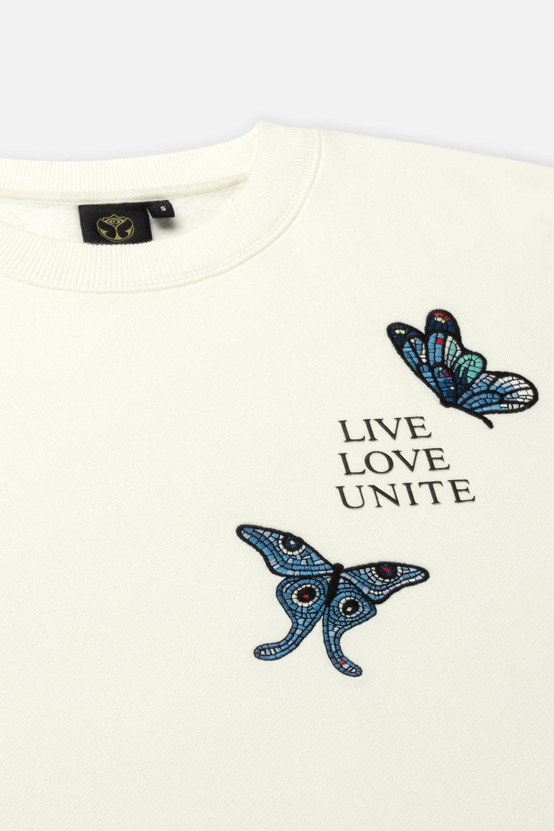 STAIRWAY BUTTERFLY SWEATSHIRT WOMEN OFF WHITE