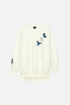 STAIRWAY BUTTERFLY SWEATSHIRT WOMEN OFF WHITE