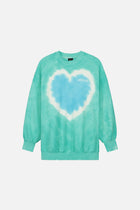 TIE DYE TOMORROWLAND SWEATSHIRT WOMEN AQUA