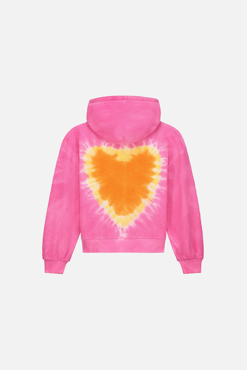 TIE DYE TOMORROWLAND HOODIE WOMEN PINK