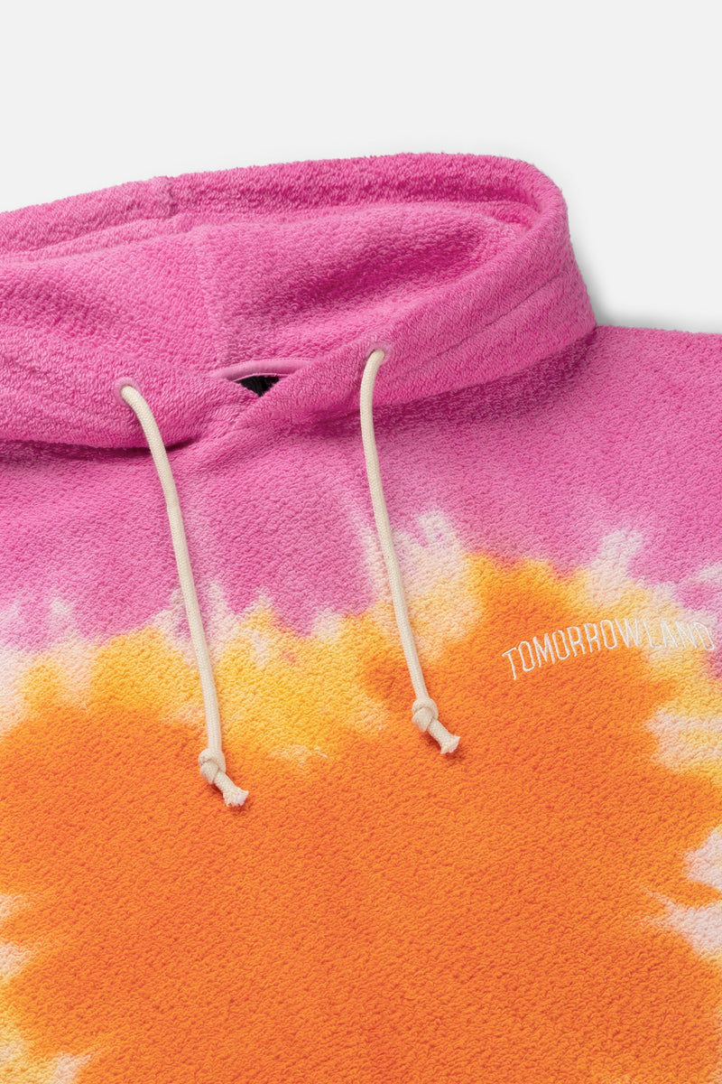 TIE DYE TOMORROWLAND HOODIE WOMEN PINK