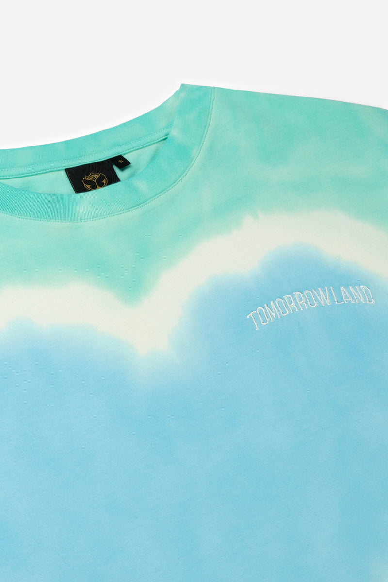 TIE DYE TOMORROWLAND TSHIRT AQUA