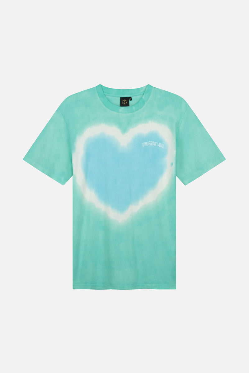 TIE DYE TOMORROWLAND TSHIRT AQUA