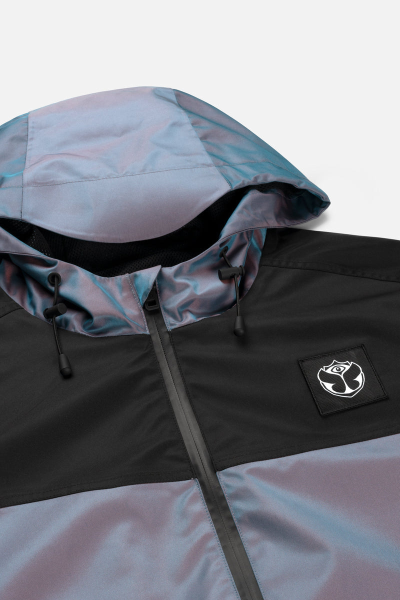 IRIDESCENT RAIN JACKET BLACK