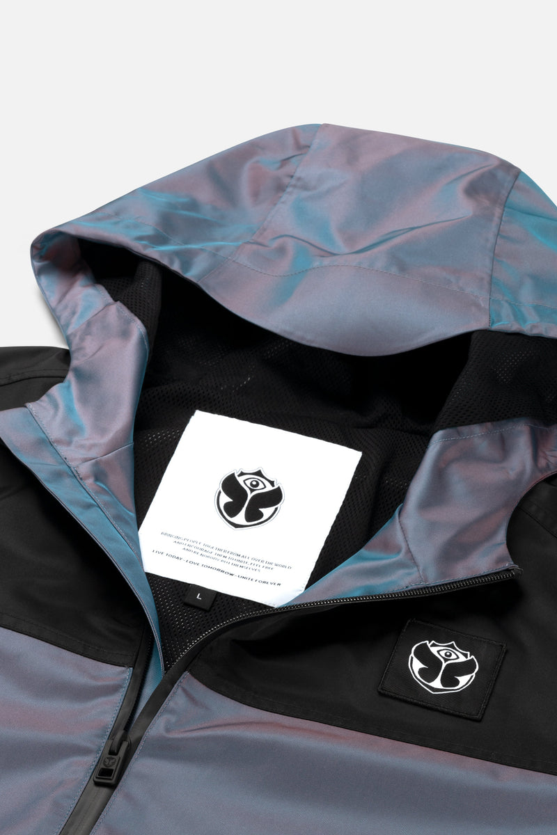 IRIDESCENT RAIN JACKET BLACK