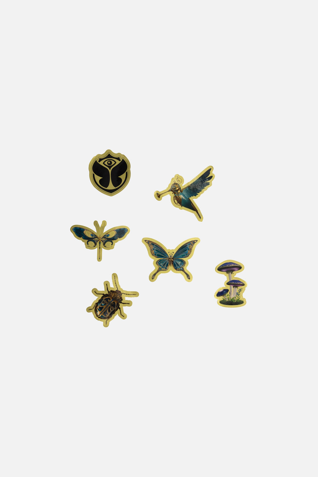 HOLOGRAPHIC STICKER SET MULTI (6PCS)