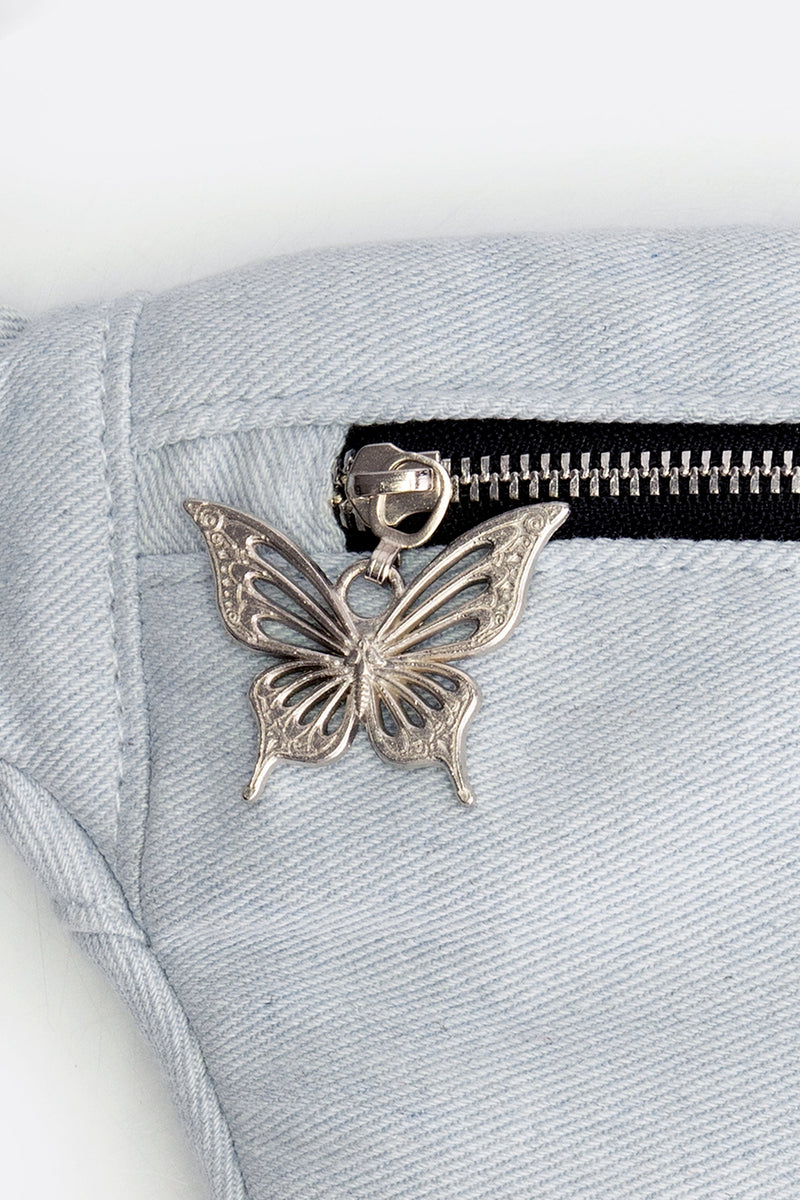 ICON DENIM BELT BAG BLUE