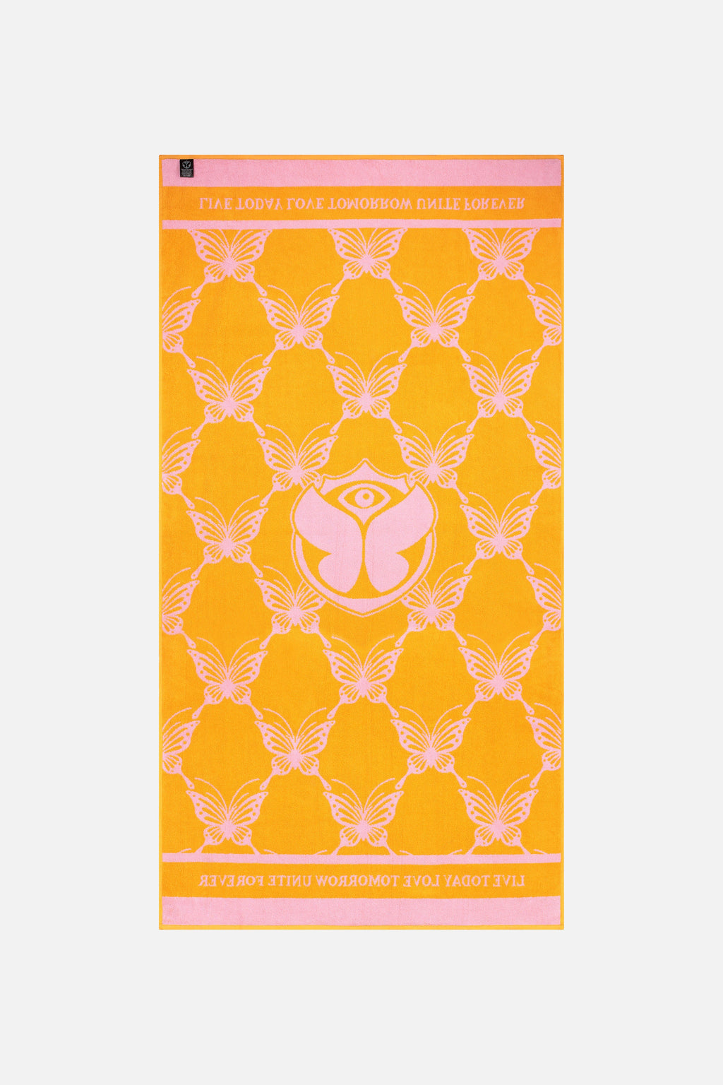 TOWEL BUTTERFLY BICOLOR 90X180 ORANGE PINK