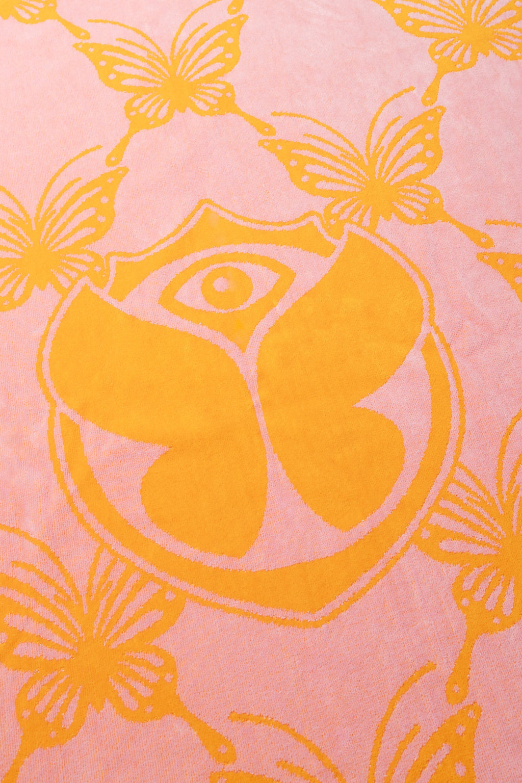 TOWEL BUTTERFLY BICOLOR 90X180 ORANGE PINK