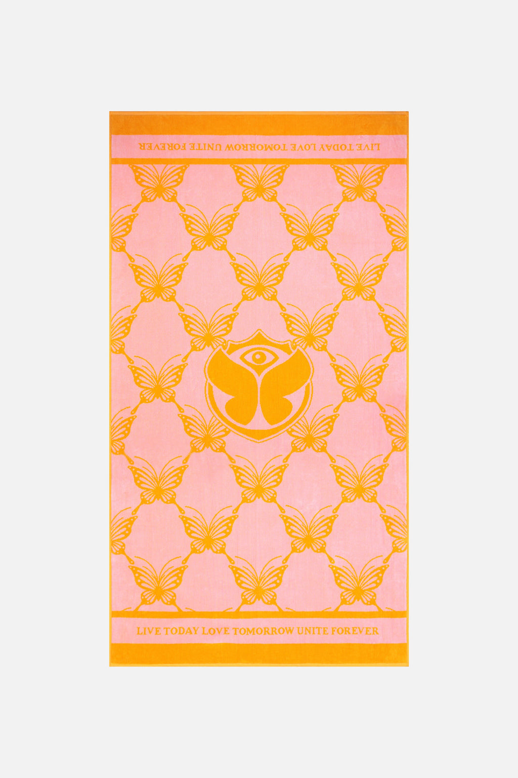 TOWEL BUTTERFLY BICOLOR 90X180 ORANGE PINK