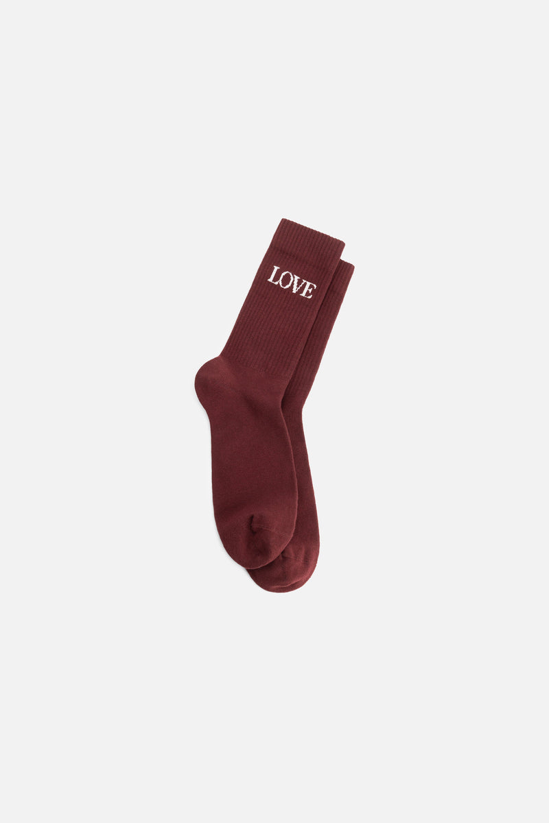 TOMORROWLAND LOVE SOCKS BURGUNDY