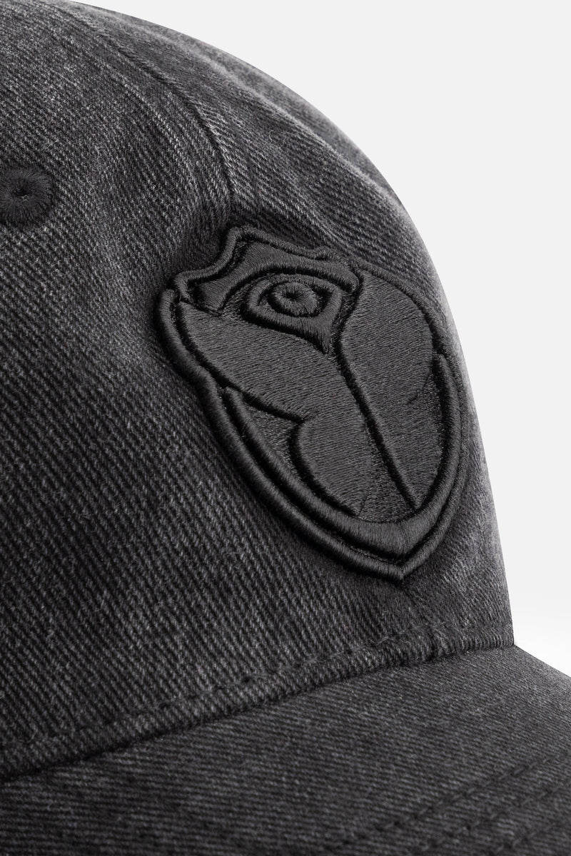 CURVED ICON DENIM CAP WASHED BLACK