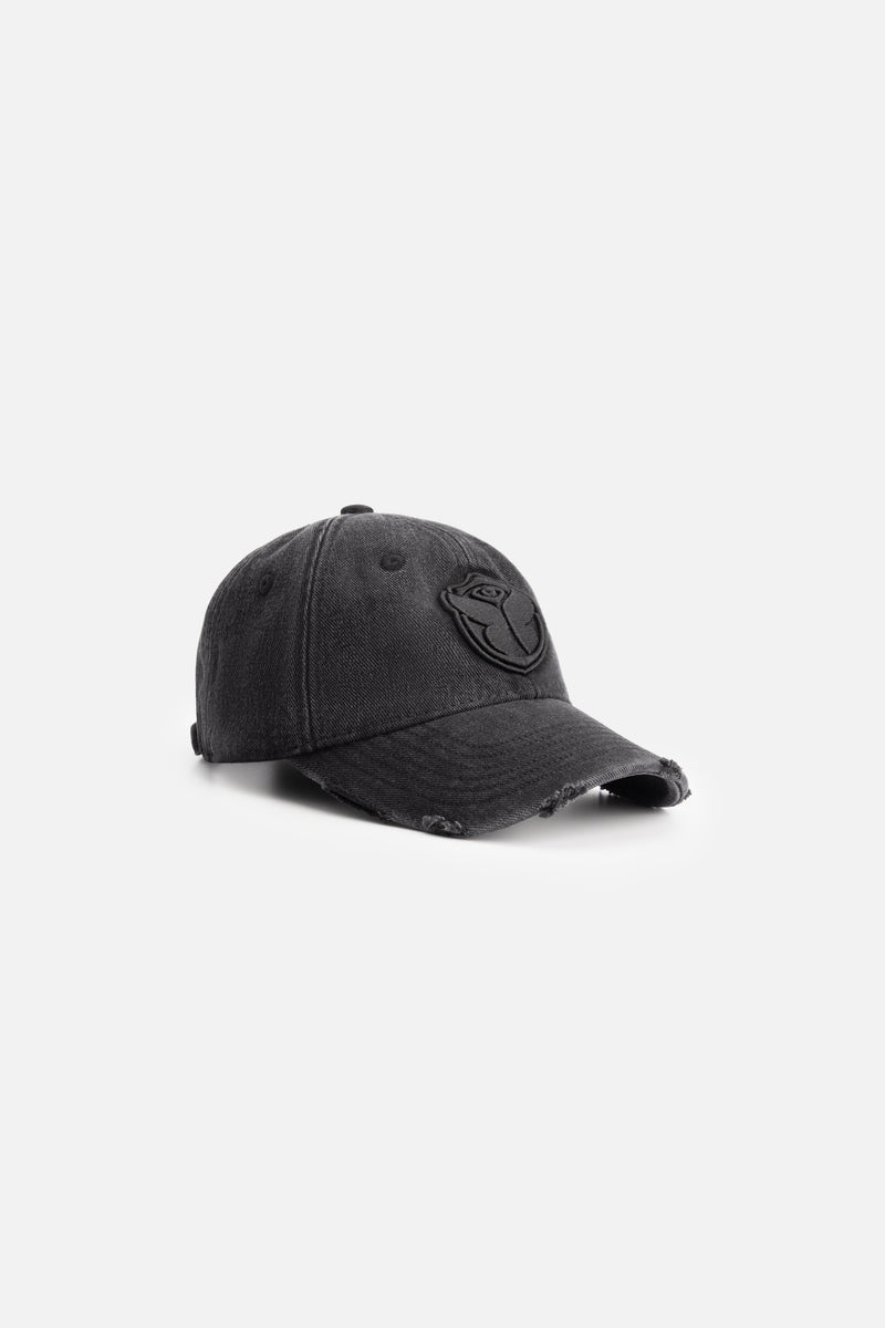 CURVED ICON DENIM CAP WASHED BLACK