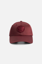 CURVED ICON SATIN CAP BURGUNDY