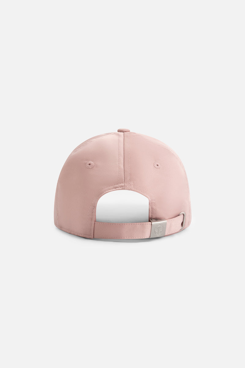 CURVED ICON SATIN CAP PINK