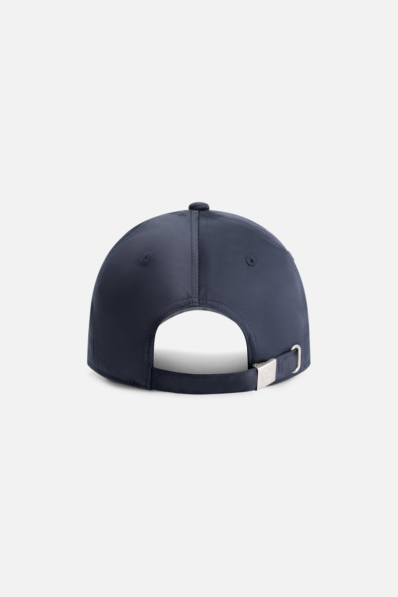 CURVED ICON SATIN CAP NAVY