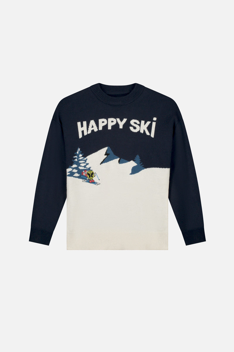 HAPPICON SKI KNITTED SWEATER MEN NAVY