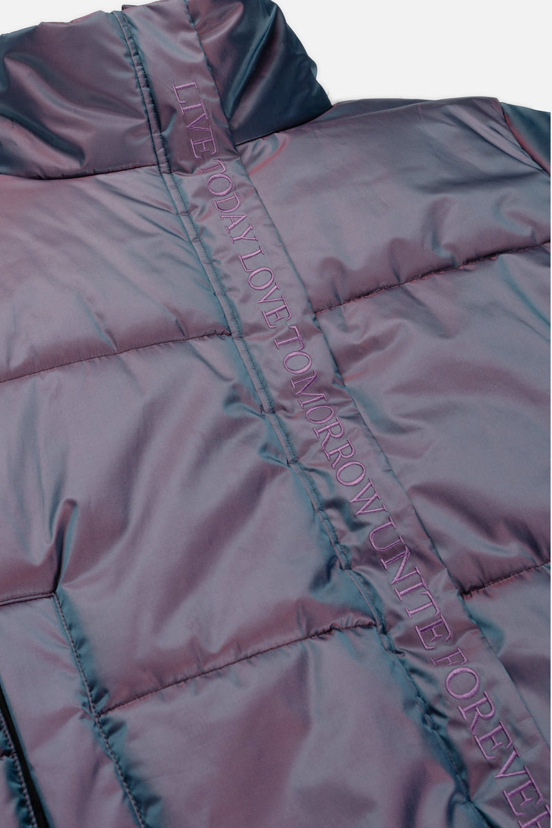IRIDESCENT PUFFER JACKET WOMEN MULTI