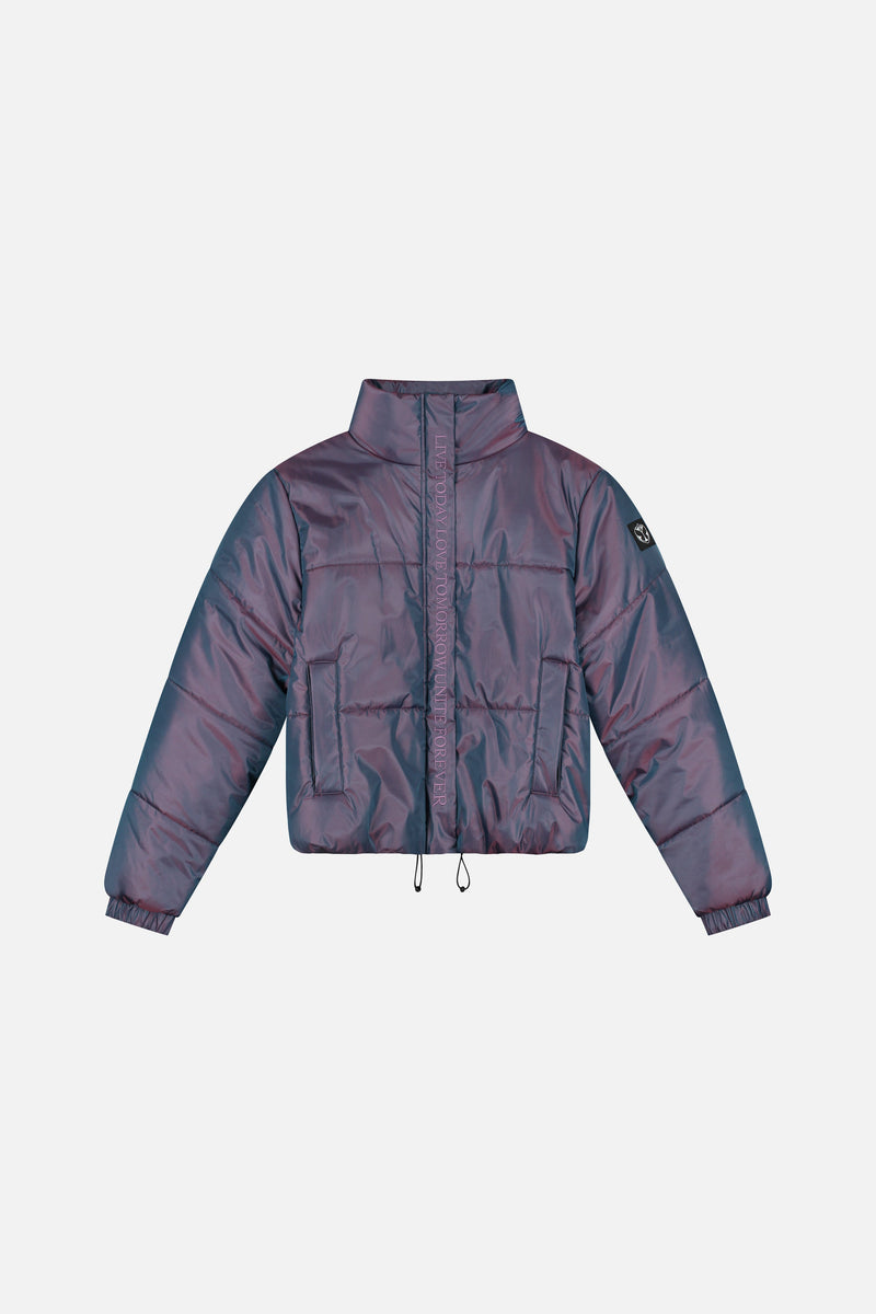 IRIDESCENT PUFFER JACKET WOMEN MULTI
