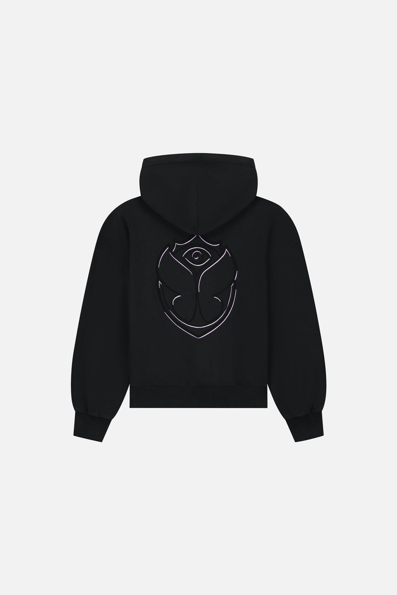 SHADOW FUSION PINK HOODIE WOMEN BLACK