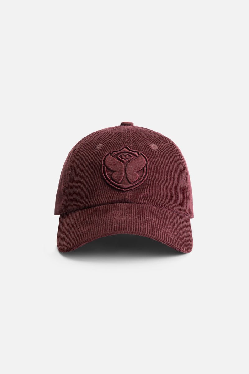 CURVED ICON CORDUROY CAP BURGUNDY