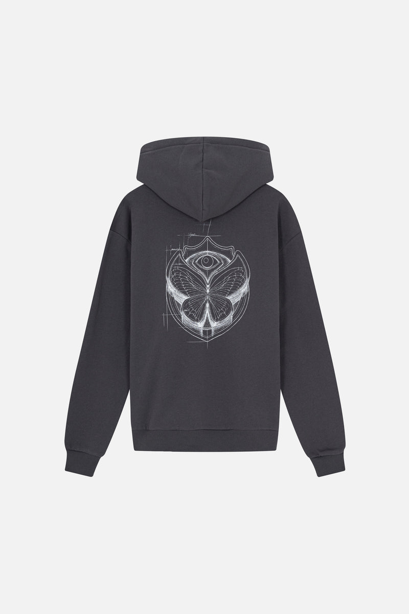 ETCH ICON HOODIE MEN DARK GREY