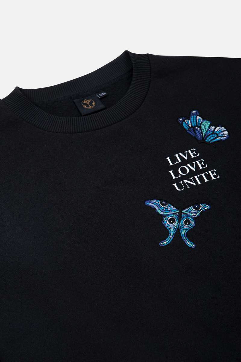 STAIRWAY BUTTERLFY SWEATSHIRT WOMEN BLACK