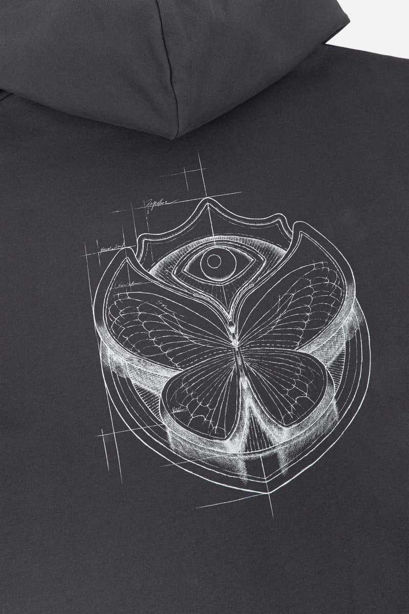 ETCH ICON HOODIE MEN DARK GREY