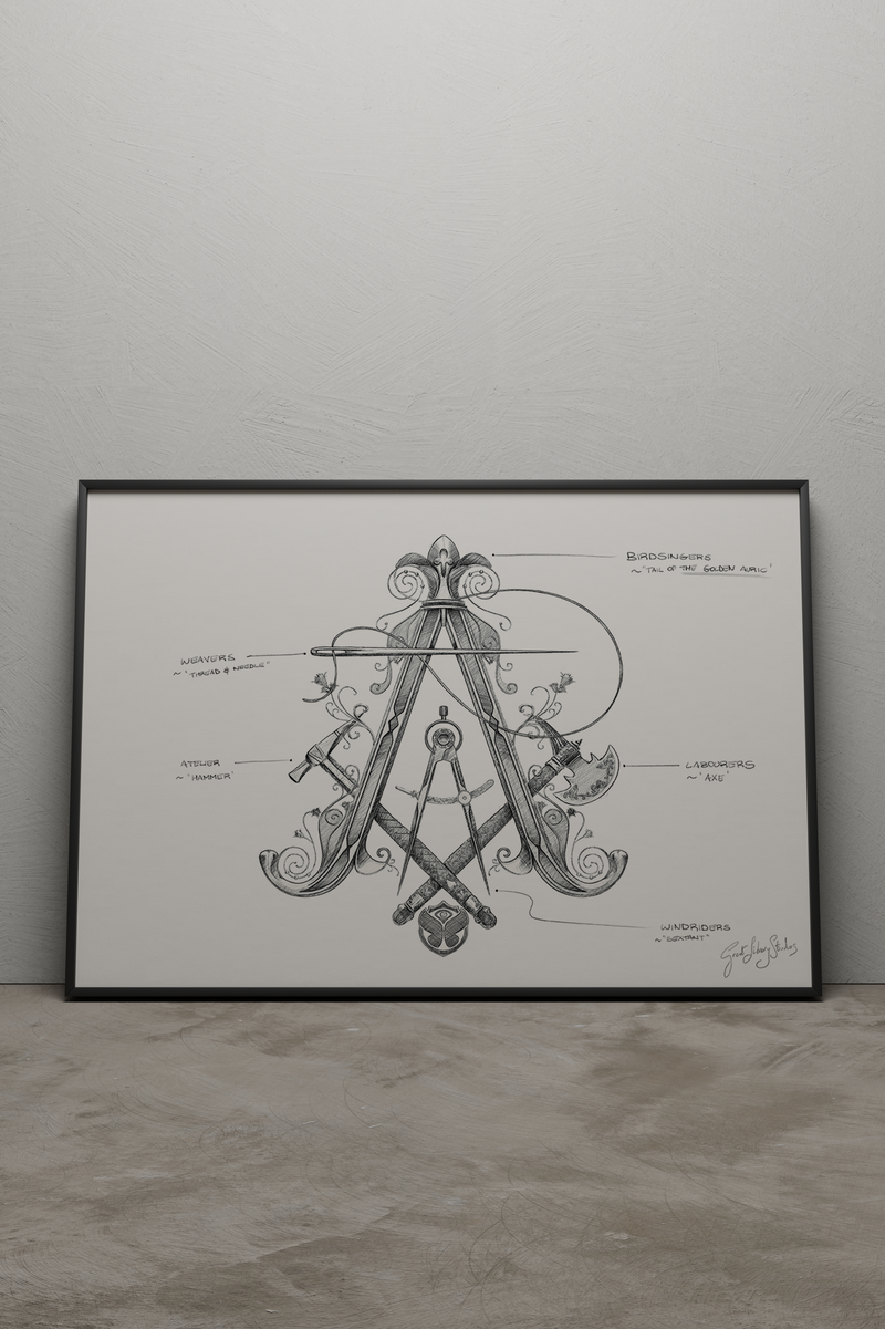 CONCEPT ART ADSCENDO LOGO THE 5 GUILDS