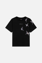 SPARKLE BUTTERFLY TSHIRT WOMEN BLACK