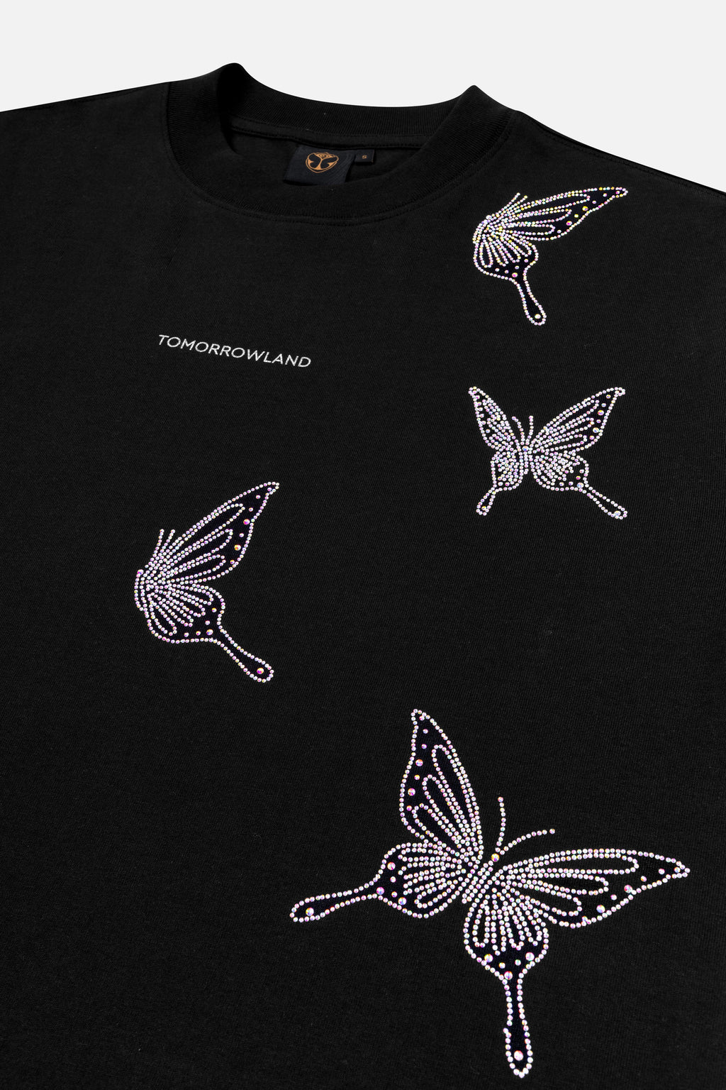 SPARKLE BUTTERFLY TSHIRT WOMEN BLACK