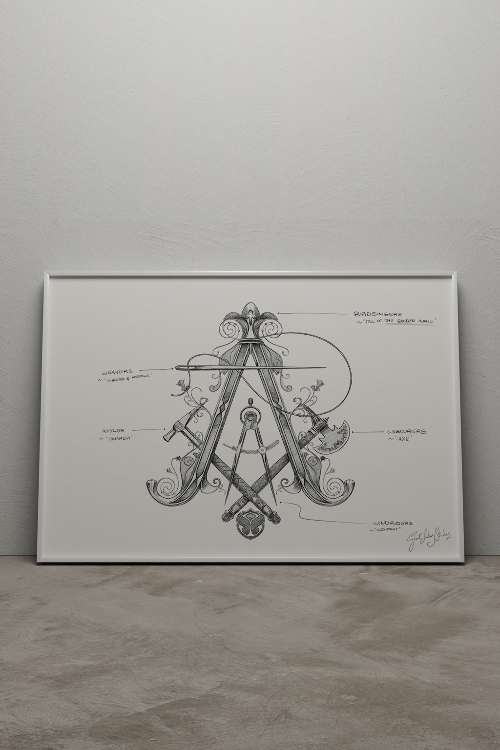 CONCEPT ART ADSCENDO LOGO THE 5 GUILDS