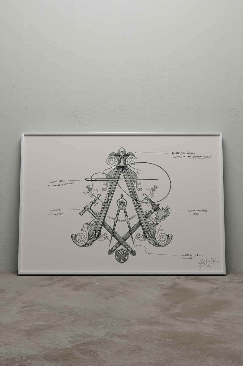 CONCEPT ART ADSCENDO LOGO THE 5 GUILDS