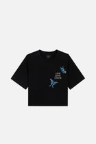 STAIRWAY BUTTERFLY TSHIRT WOMEN BLACK