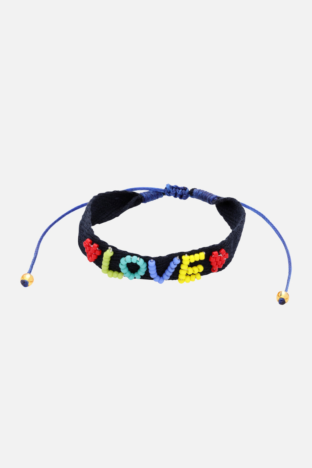 BEAD EMBROIDERY BRACELET WOMEN LOVE BLACK