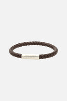 SLOGAN BRACELET WOVEN BROWN