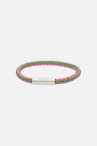 SLOGAN BRACELET WOVEN MULTI PINK