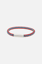 SLOGAN BRACELET WOVEN MULTI RED
