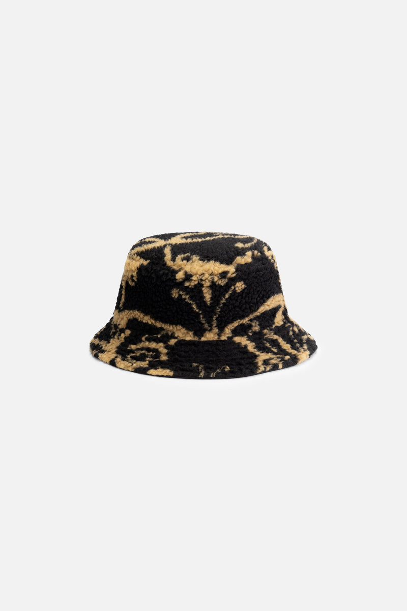BUTTERFLY TEDDY BUCKET HAT BLACK