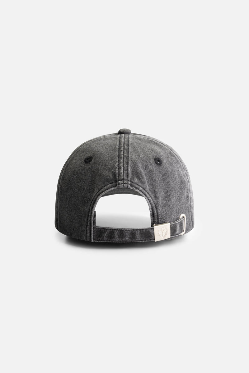 TML COLLEGE CURVED CAP WASHED BLACK