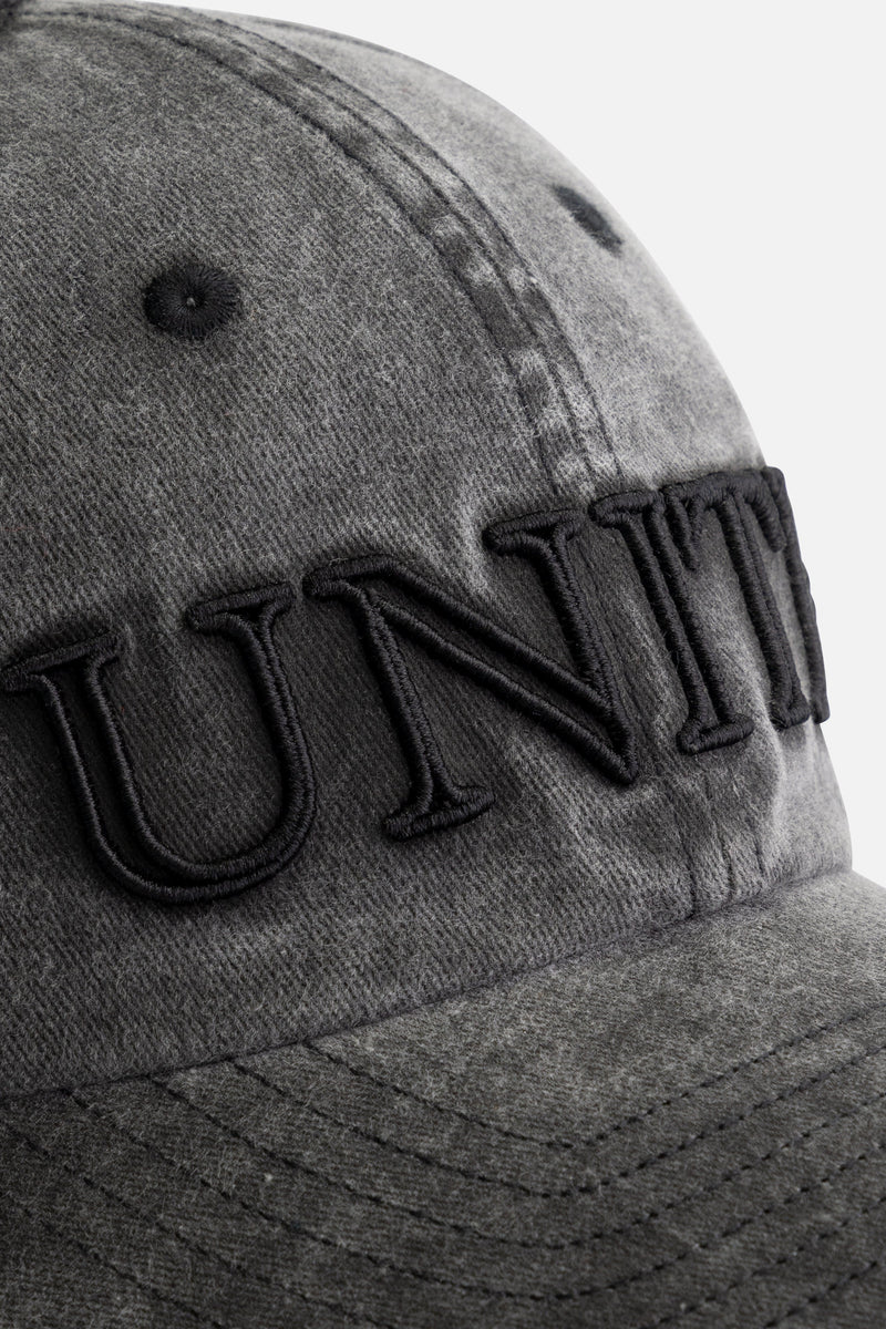 TML COLLEGE CURVED CAP WASHED BLACK