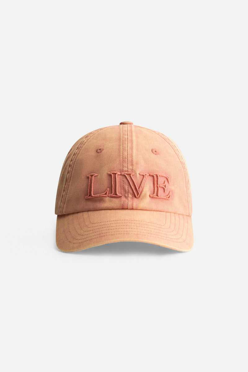 TML COLLEGE CURVED CAP WASHED PEACH
