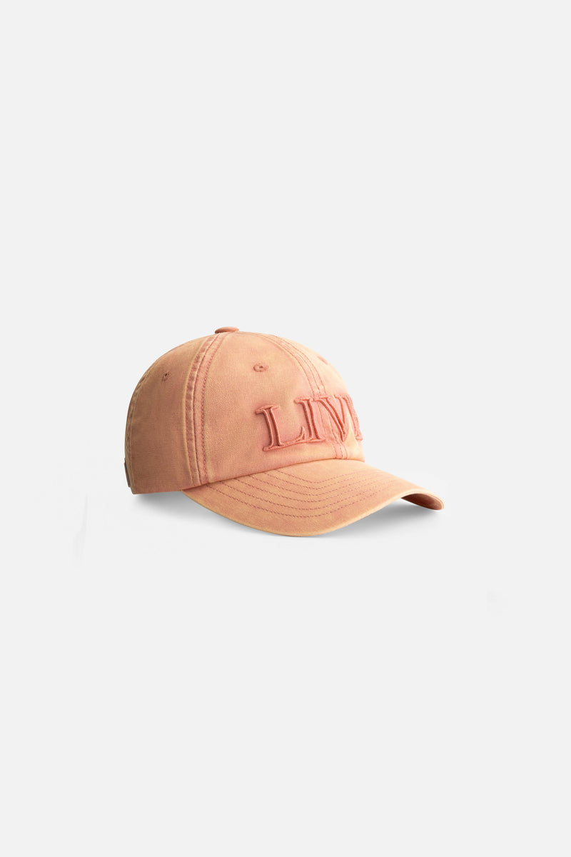 TML COLLEGE CURVED CAP WASHED PEACH