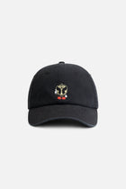 CURVED HAPPICON CAP WASHED BLACK